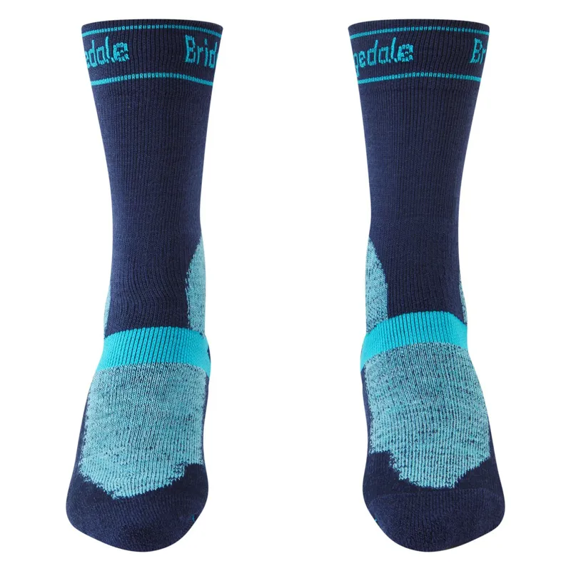 Bridgedale Winter Weight T2 Merino Womens Sport MTB Socks Navy/Light Blue-1